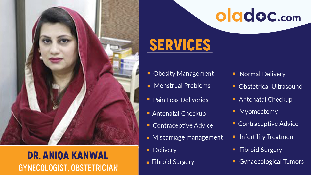 Services provided by Dr. Aniqa Kanwal